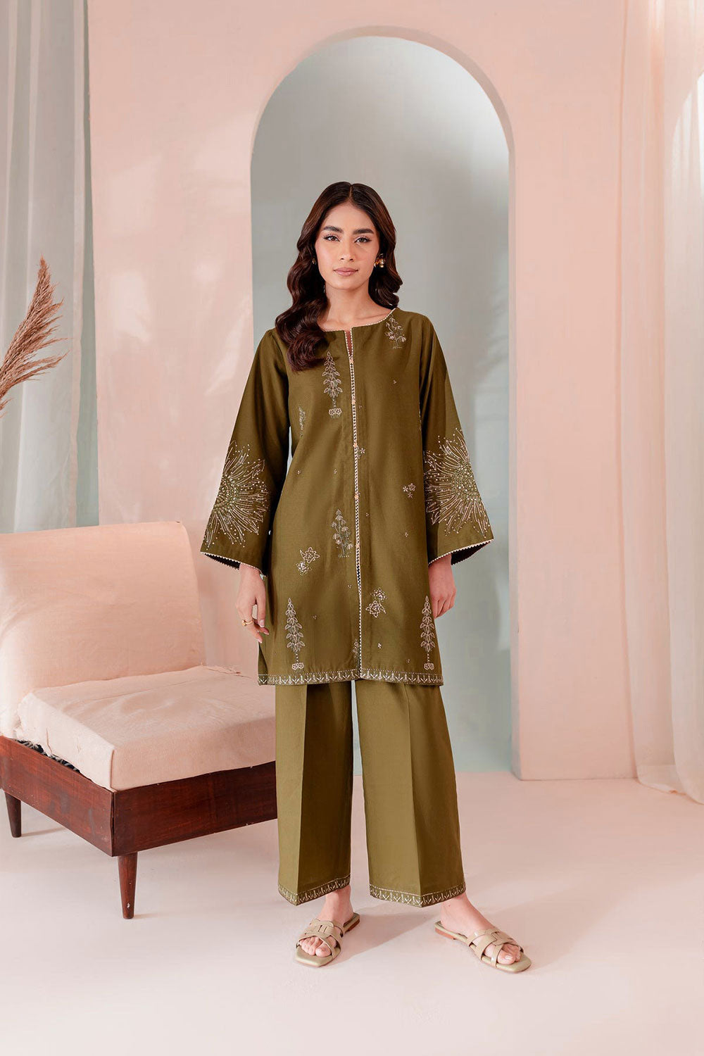 SEAWEED - 2PC EMBROIDERED SUIT