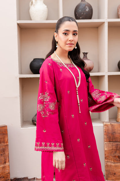 Garden pink 2Pc - Embroidered Stitched