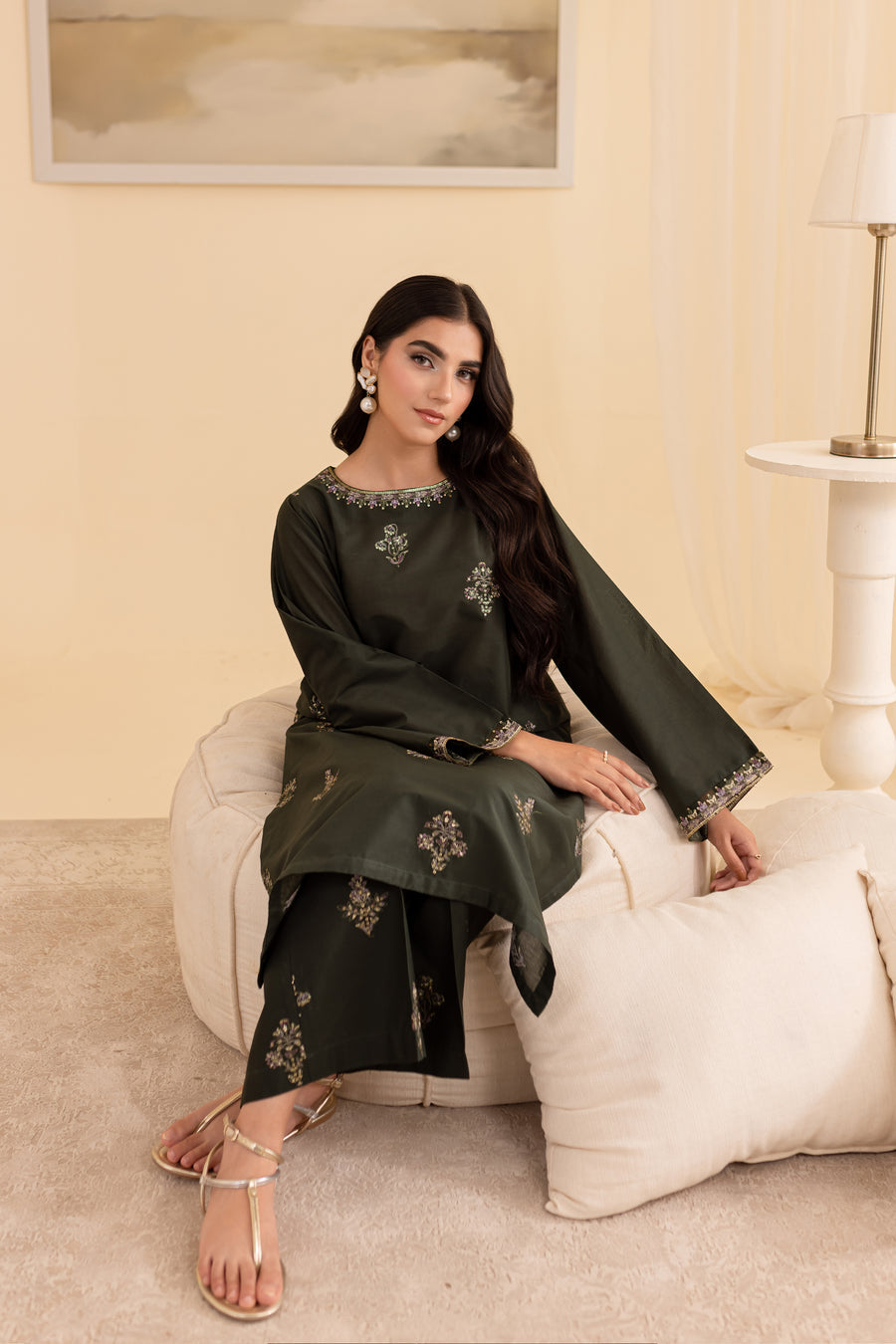 Bamboo 2Pc - Embroidered Lawn Dress